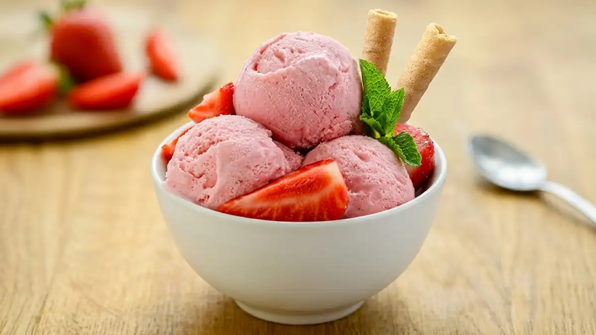Receta de Helado de Fresa
