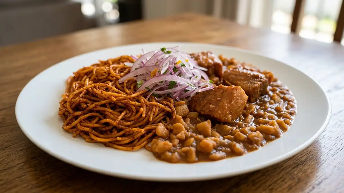 Receta de Carapulcra con Sopa Seca