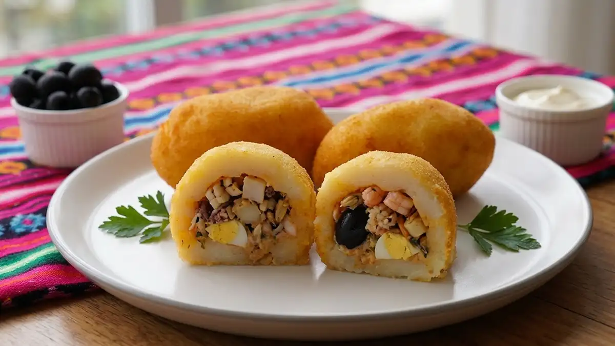 Receta de Papa Rellena de Mariscos