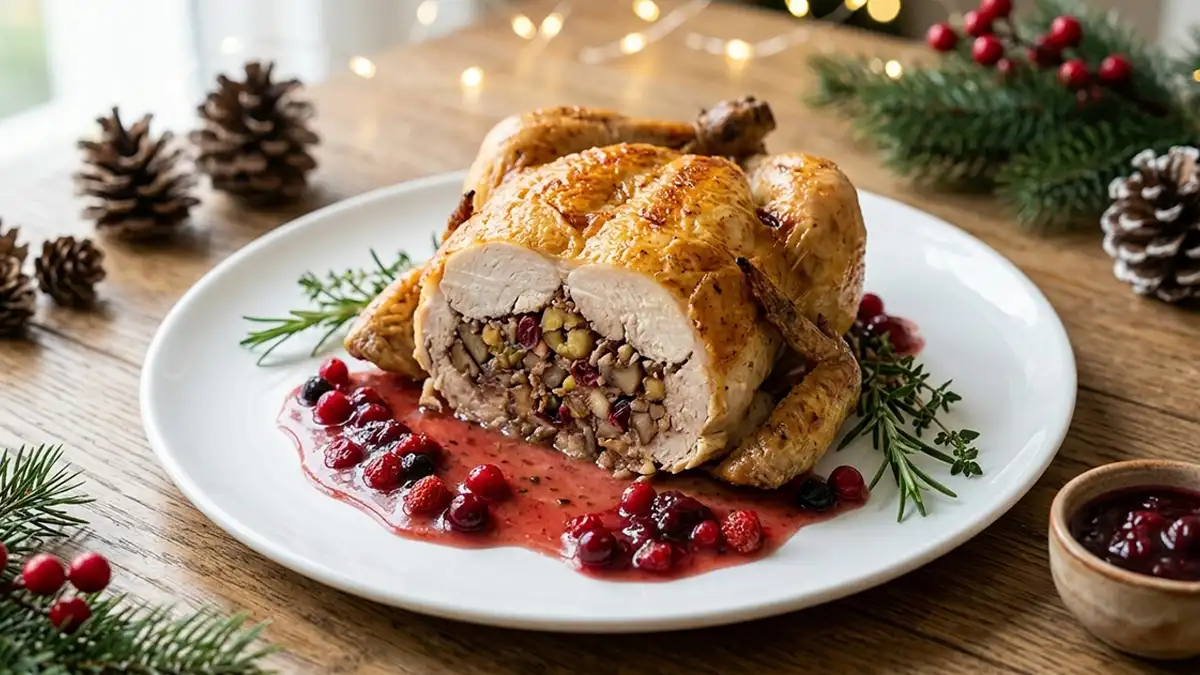 Receta de Pollo Relleno para Navidad