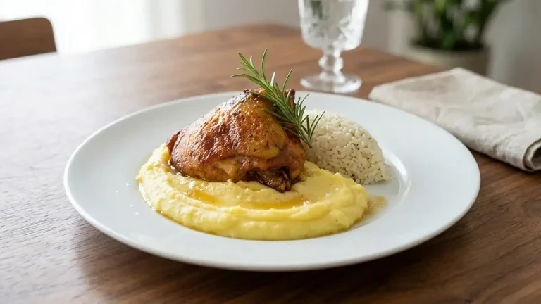 Receta de Pollo al Horno con Puré de Papas