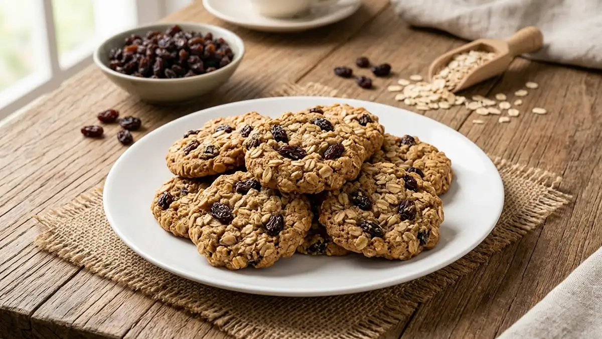 Receta de Galletas de Avena con Pasas