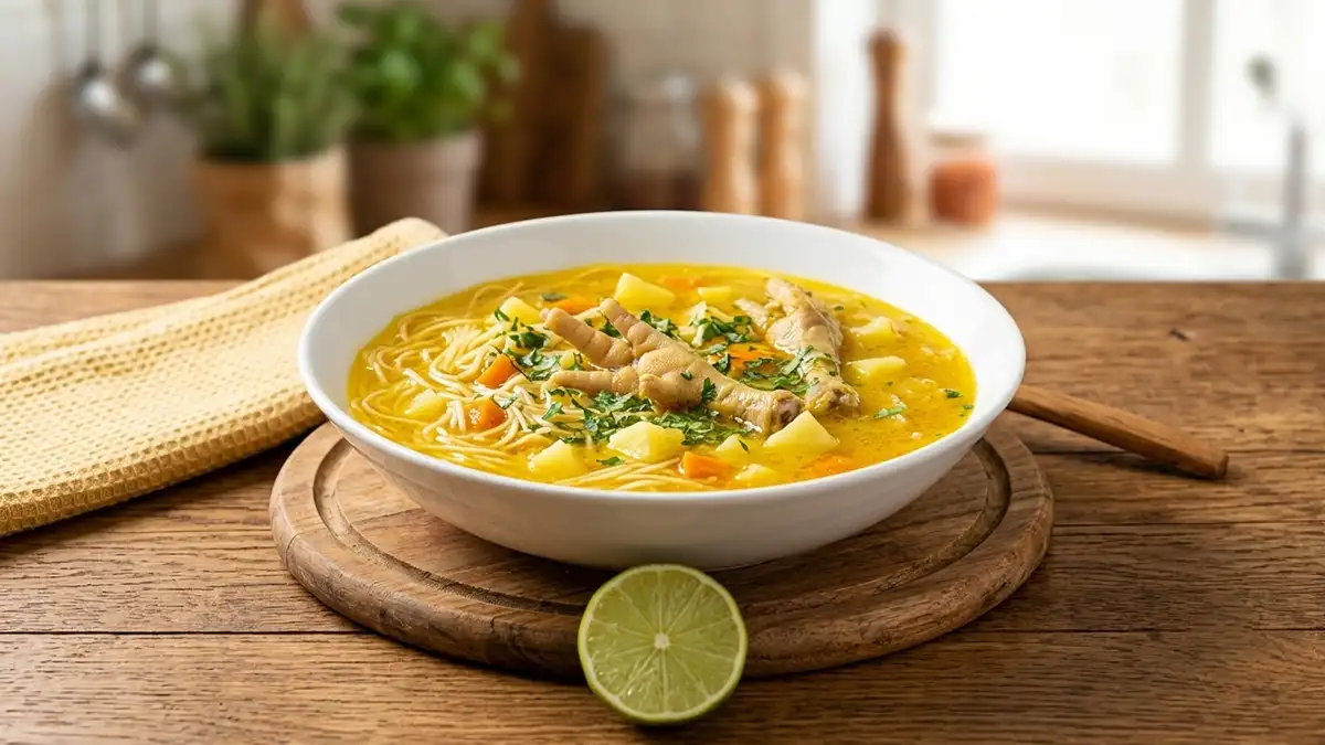 Receta de Sopa de Patitas de Pollo