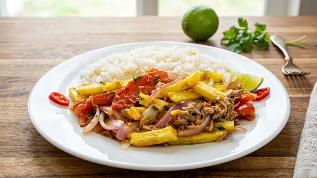 Receta de Saltado de Atun