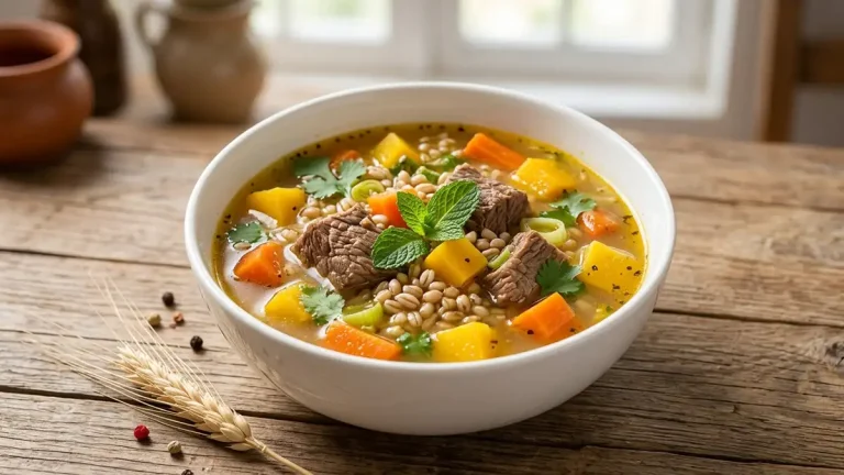 Receta de Sopa de Trigo con Carne