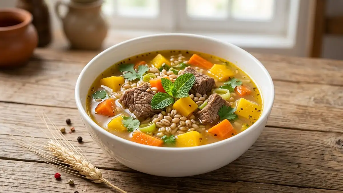 Receta de Sopa de Trigo con Carne