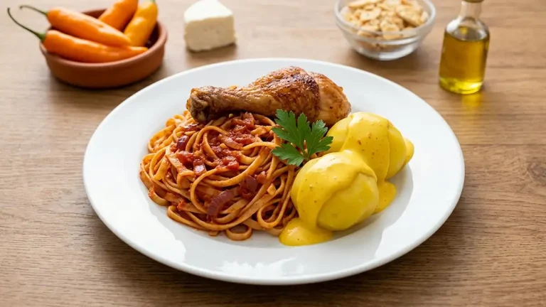 Receta de Tallarines Rojos con Huancaína